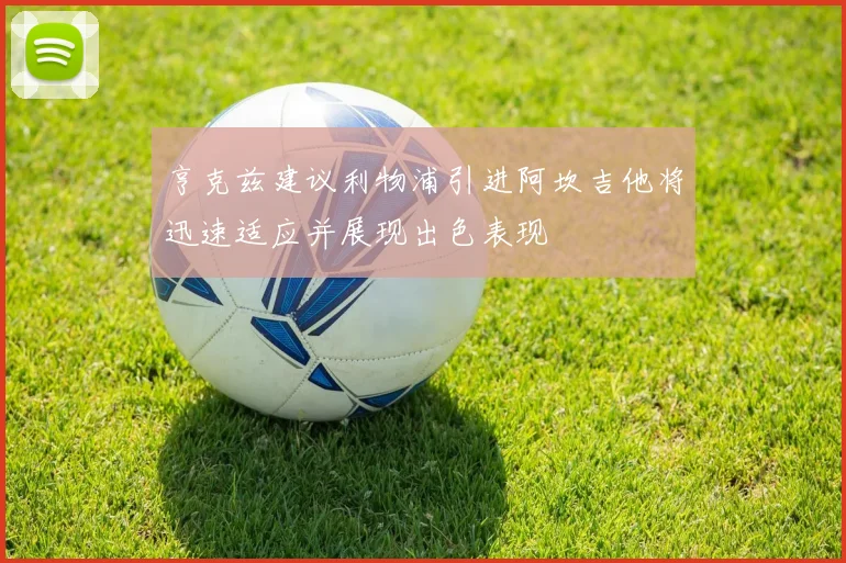 亨克兹建议利物浦引进阿坎吉他将迅速适应并展现出色表现
